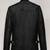 Men's black lambskin leather jacket -red & yellow strip style
