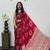 Rani Pink Color Mirror And Latkan Pallu Border Work Satin Silk Saree