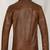 men's brown lambskin leather jacket classic zip up style premium elegant