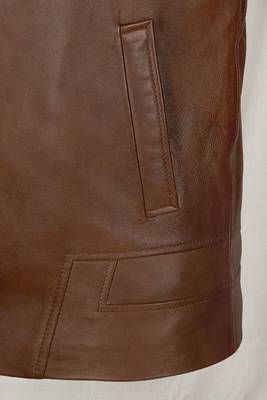 men's brown lambskin leather jacket classic zip up style premium elegant 4