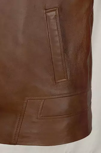 men's brown lambskin leather jacket classic zip up style premium elegant