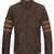 men's brown lambskin leather jacket classic zip up style premium sophisticated
