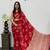 Red Color Mirror And Latkan Pallu Border Work Satin Silk Saree
