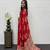 Red Color Mirror And Latkan Pallu Border Work Satin Silk Saree