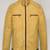 men's yellow premium lambskin leather jacket quilted shoulder detailing