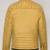 men's yellow premium lambskin leather jacket quilted shoulder detailing