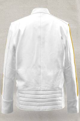 men's white lambskin leather jacket classic zip up style luxury 3