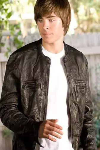 men's black lambskin cafe racer jacket band collar racer style signature