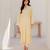 Designer pastel yellow chanderi silk ethnic suit set with organza embroidered dupatta