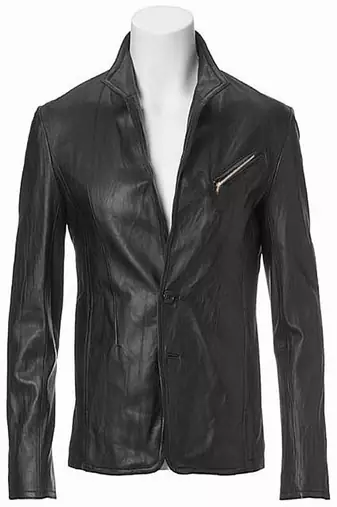 men's black lambskin leather jacket classic zip up style stylish signature