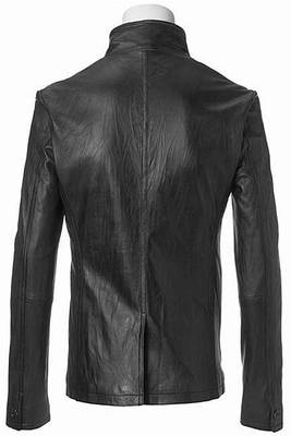 men's black lambskin leather jacket classic zip up style stylish signature 2