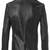 Men's black lambskin leather coat jacket - zipper  style