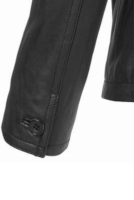 men's black lambskin leather jacket classic zip up style stylish signature 3