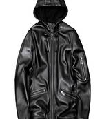 men's black lambskin leather biker jacket classic moto zip style authentic luxury