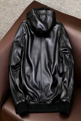 men's black lambskin leather biker jacket classic moto zip style authentic luxury 3