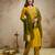 Elegant vatican embroidered straight kurti pant set with jacquard zari dupatta for women