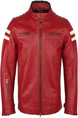 men's white premium lambskin leather jacket premium quilted design modern 1