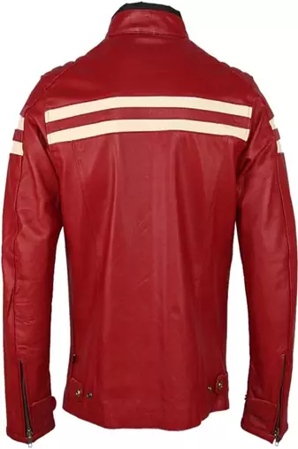 men's white premium lambskin leather jacket premium quilted design modern