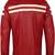 Mens red genuine lambskin leather jacket quilted hand white zipper detail