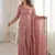 Elegant fandy silk embroidered kurta sharara set with dupatta for women