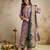 Elegant vatican embroidered straight kurti pant set with jacquard zari dupatta for women
