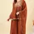 Elegant chanderi kurti pant set with solid bhagalpuri dupatta