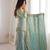 Elegant fandy silk embroidered kurta sharara set with dupatta for women