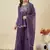 Elegant chanderi kurti pant set with solid bhagalpuri dupatta