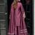 Elegant silk crepe embroidered kurti with patiala gharara & net striped dupatta for women