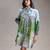 Blue printed twill cotton short dress