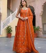 Elegant organza embroidered kurti set with organza dupatta for women