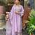 embroidered p.v. chanderi kurti pant dupatta set