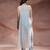 Sky Blue embroidered chanderi co ord set