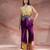 Purple embroidered silk co ord set