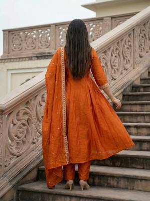  cp vichitra embroidered kurti set with embroidered dupatta for women 3