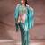 Blue embroidered crepe co ord set