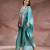 Blue embroidered crepe co ord set