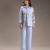 Blue printed twill cotton co ord set