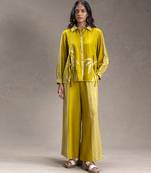 Mustard printed linen co ord set