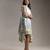 Blue printed twill cotton short dress