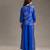 Royal blue printed cotton silk co ord set
