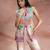 Pastel pink embroidered khadi flex co ord set