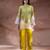 Yellow embroidered linen co ord set
