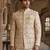 Golden color jodhpuri with maroon color touchup embroidery for men | premium designer bandhgala ethnic wear