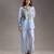 Blue printed twill cotton co ord set