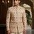 Beige color jodhpuri with maroon color touchup embroidery for men | premium designer bandhgala ethnic wear