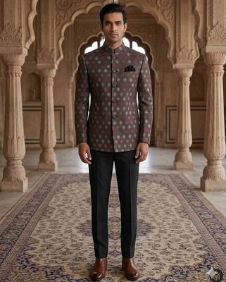 Wine color jodhpuri for men | premium designer bandhgala ethnic wear 1