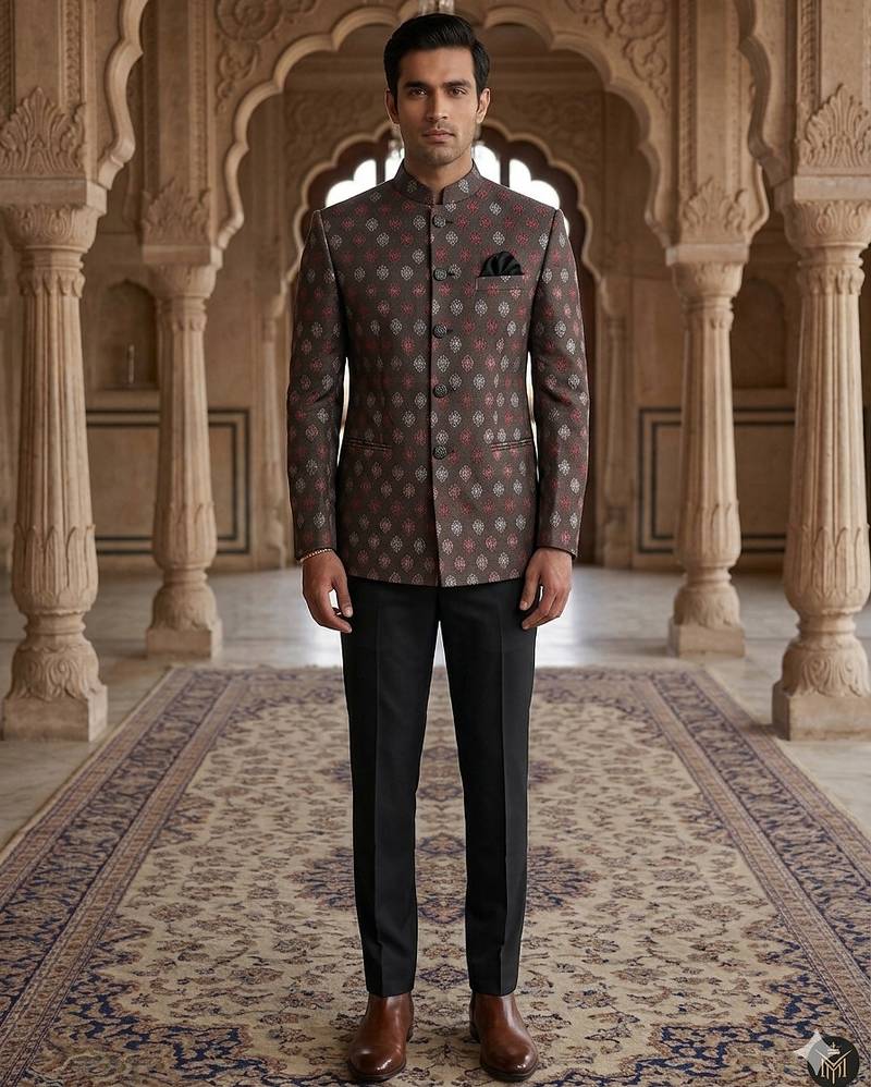 Wine color jodhpuri for men | premium designer bandhgala ethnic wear