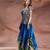 Blue embroidered chanderi dress