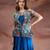 Blue embroidered chanderi dress